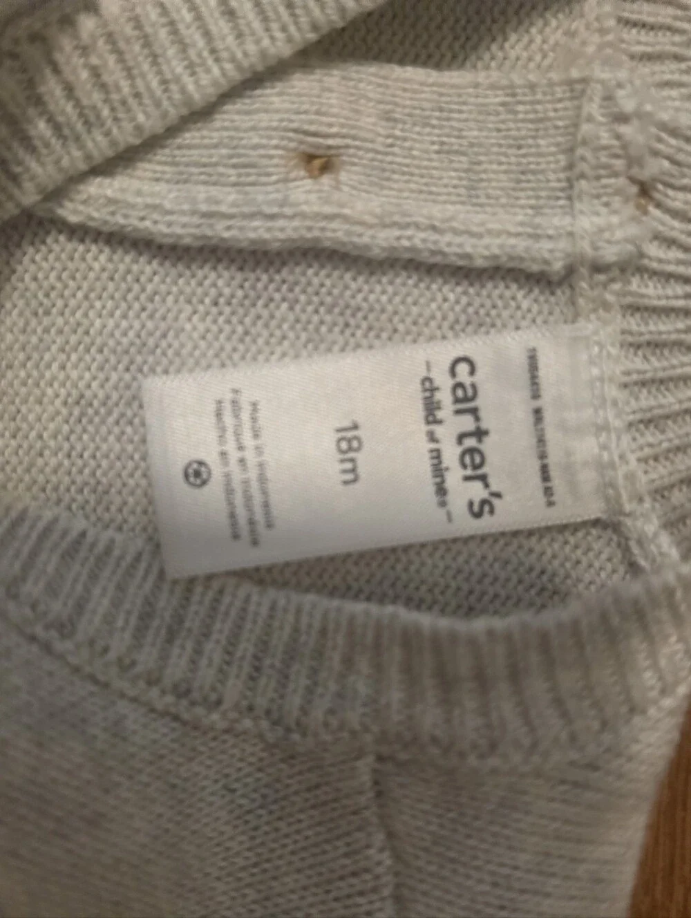 Men's Cream Crewneck Sweater with Flag Motif